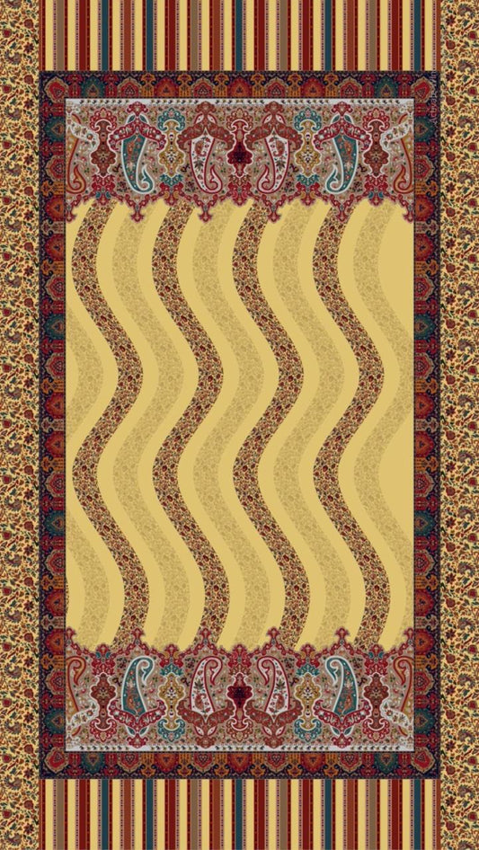 Classic Persian Wave Paisley Tapestry  shawl